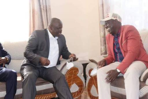 DP William Ruto with former Bomet Governor Isaac Rutto in Bomet on January 15, 2021.