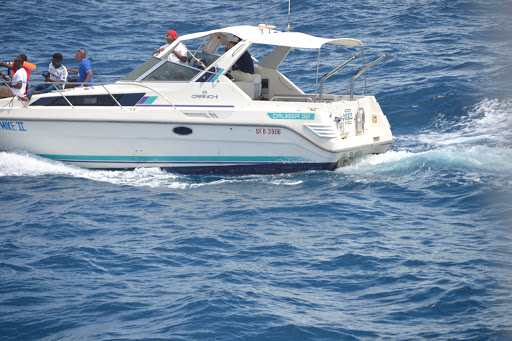 The boat   that carrying Tourism and Wildlife CS Najib Balala during whale watching on Friday August 21