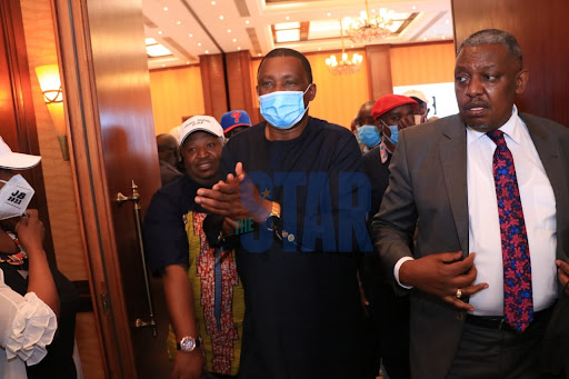 Members of the Nairobi Business Community present at Serena Hotel during a consultative breakfast meeting with Speaker of National Assembly Justin Muturi on August 26, 2021.