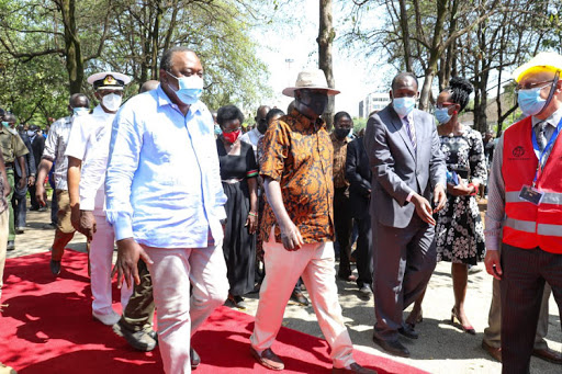 President Uhuru Kenyatta when he was hosted by ODM leader Raila Odinga during a tour of KIsumu county on October 22.