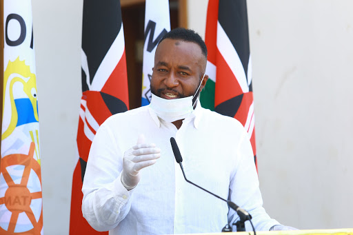 Mombasa Governor Hassan Joho during an event to hand over 10 ventilators. He confirmed a patient died in Mombasa over Corona virus. APRIL 2/2020