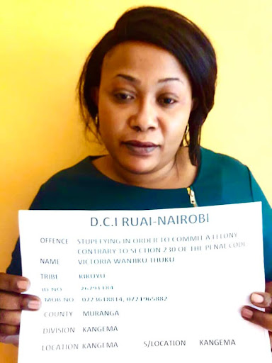 Victoria Wanjiku Thuku, one of the women linked to the stupefying syndicate.