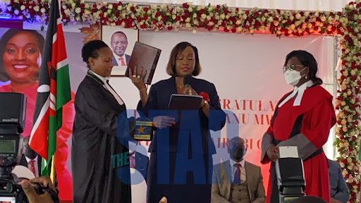 Anne Kananu sworn in as Nairobi Governor at the Kenyatta International Convention Center on November 16, 2021.