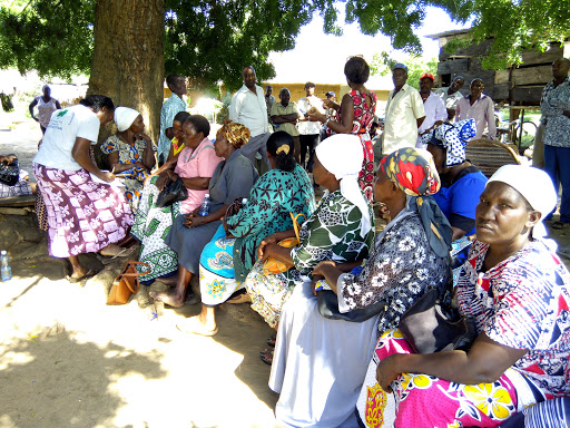 Some of the locals whose lands were acquired for the Sh.21B Wind project at Baharini on Tuesday.
