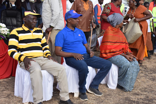 Isiolo Jubilee Gubernatorial candidate Abdi Ibrahim Hassan “Guyo”  , his running mate James Lowasa,  and Senator Fatuma Dulo    in Isiolo on June 17, 2022