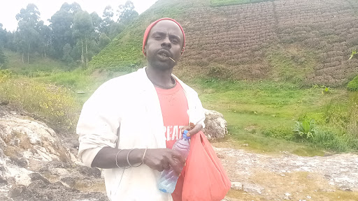 Muriungi Mutairishe, a 38-year-old resident of Tharu village, likes to spend his afternoons at Tharu Salt Lick, slowly chewing Muguka. He washes the juices down his throat with the salty waters from the salt lick. 