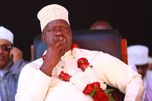 Interior CS Dr Fred Matiang'i during an Eid baraza in Mombasa County.