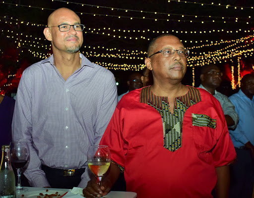 Absa Kenya CEO Jeremy Awori and Absa chairman Charles Munene