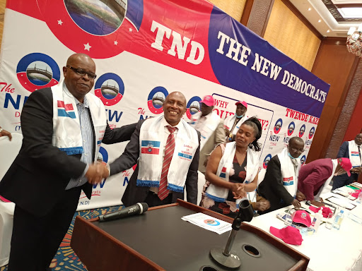 Jimmy Kibaki joins TND as deputy party leader. The event took place on Friday at Serena Hotel