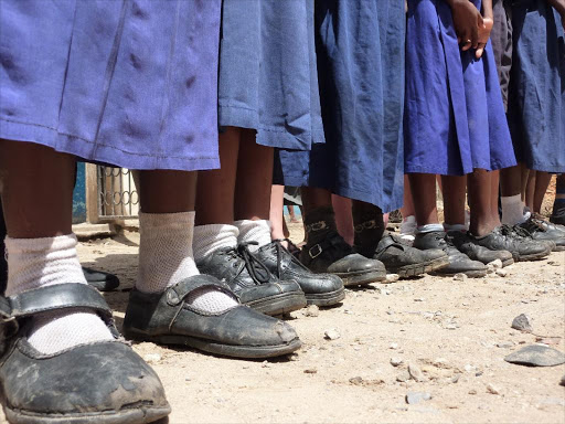 Schoolgirls at parade