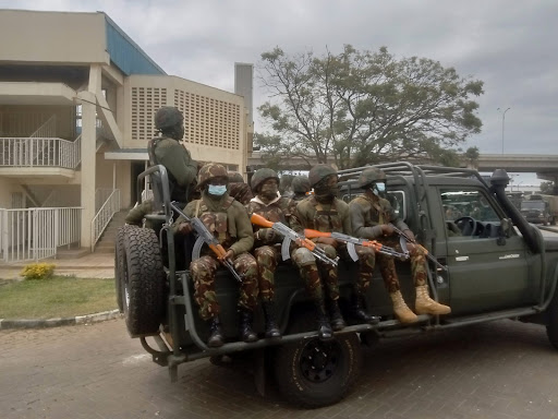 KDF officers on standby at Nyayo Stadium ahead of expected demos