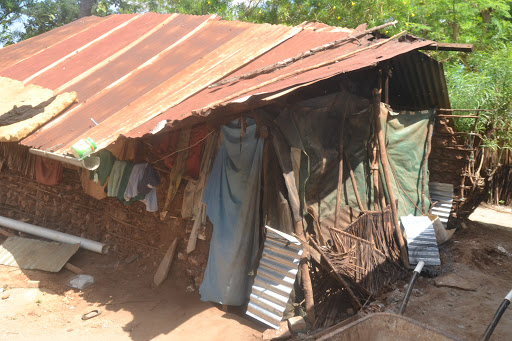 The structure where Sharif used to call home since the death of her husband 15 years ago in Muyeye, Malindi subcounty