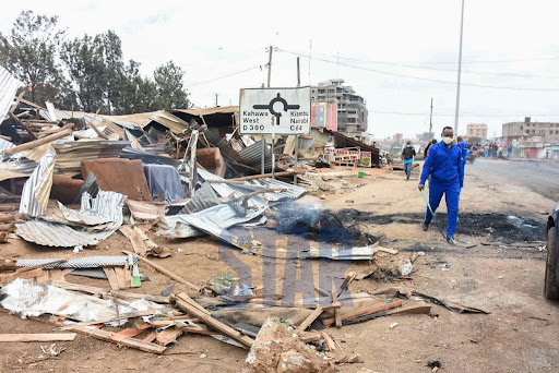 Demolitions at Kahawa West.