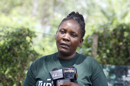 Irene Omondi who is a tree seedlings farmer in Bondo