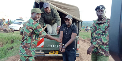 Emurrua Dikiri MP Johana Ngeno being arrested.