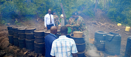 Homa Bay county security and intelligence team during a security operation on November 21, 2023.