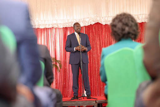 President William Ruto speaking during a Parliamentary group meeting at State House, Nairobi on November 7, 2023