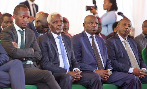 A sectiom of Kenya Kwanza Leaders during a Parliamentary group meeting at State House, Nairobi on November 7, 2023