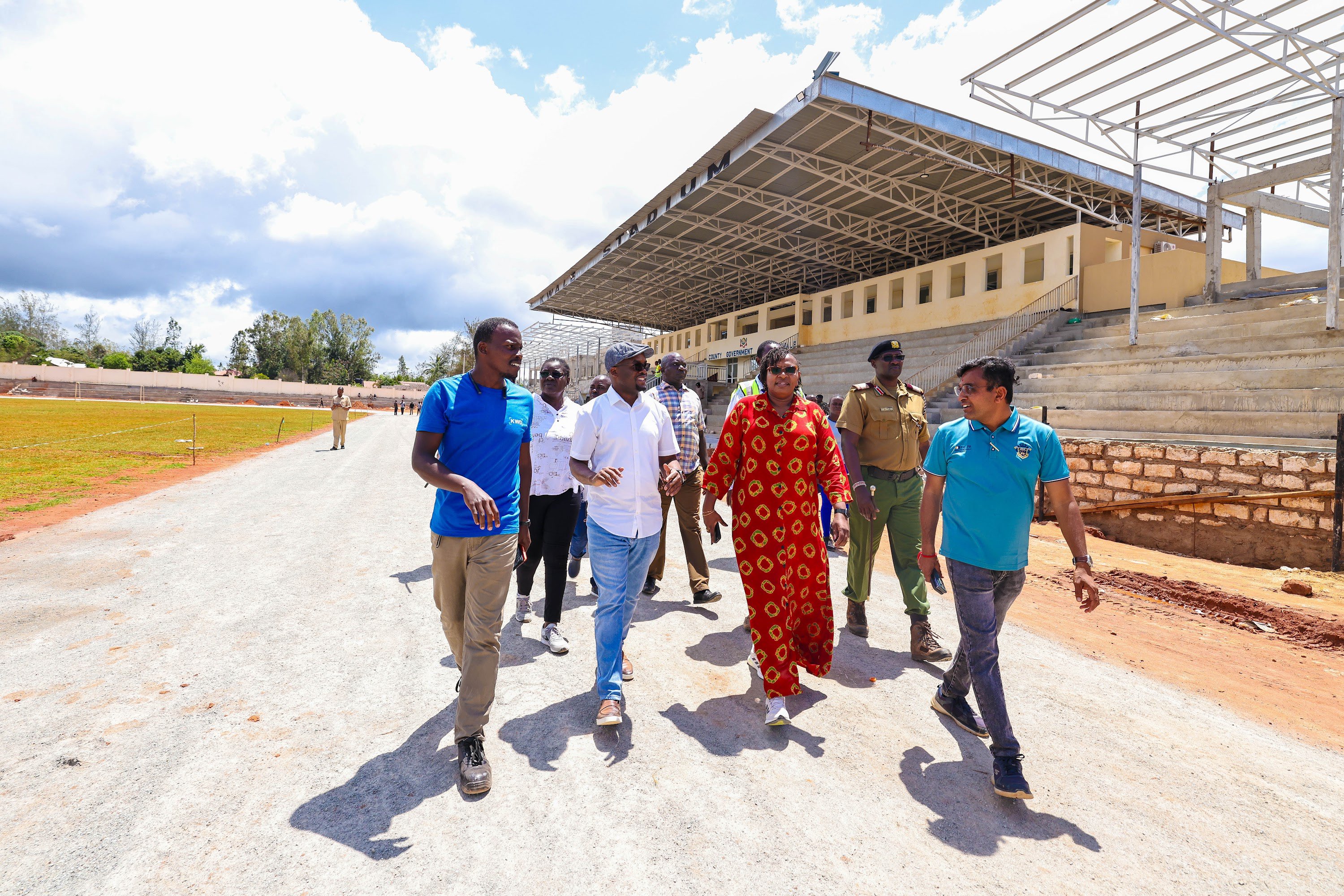 [PHOTOS] PS Omollo inspects Kwale stadium ahead of Mashujaa Day